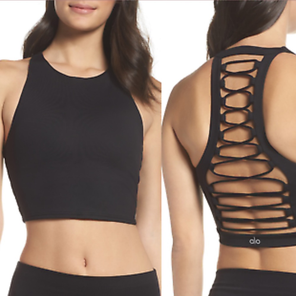 Alo Crossback Movement Halter Top Size M